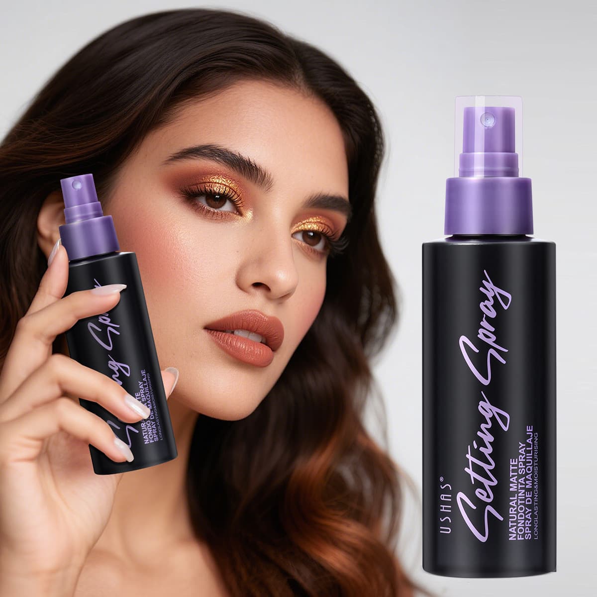 USHAS cross-border spot makeup setting spray dry moisturizing oil control makeup remover long-lasting waterproof and sweat-proof not easy for oily skin FS435