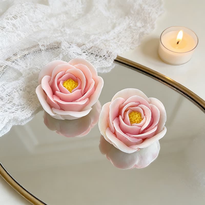 Valentine's Day G1 Rose Scented Candle Silicone Mold DIY Gypsum Rose Aromatherapy Stone Ornament Mold