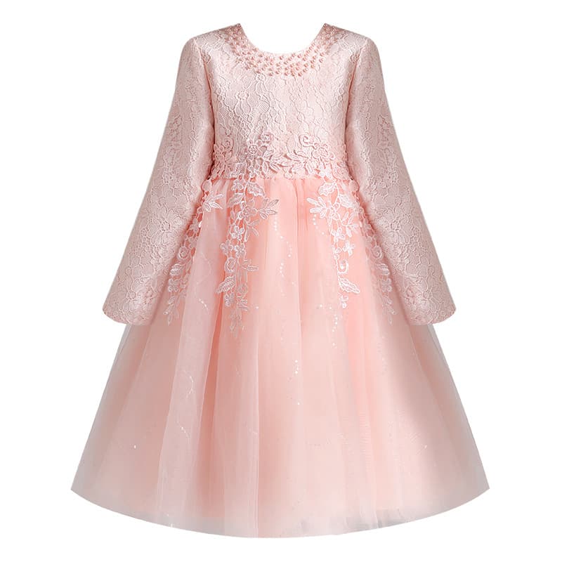 Girls' Spring Dress New Arrival Kids' Tulle Princess Dress Children's Party Dress Flower Girl Piano Performance Outfit