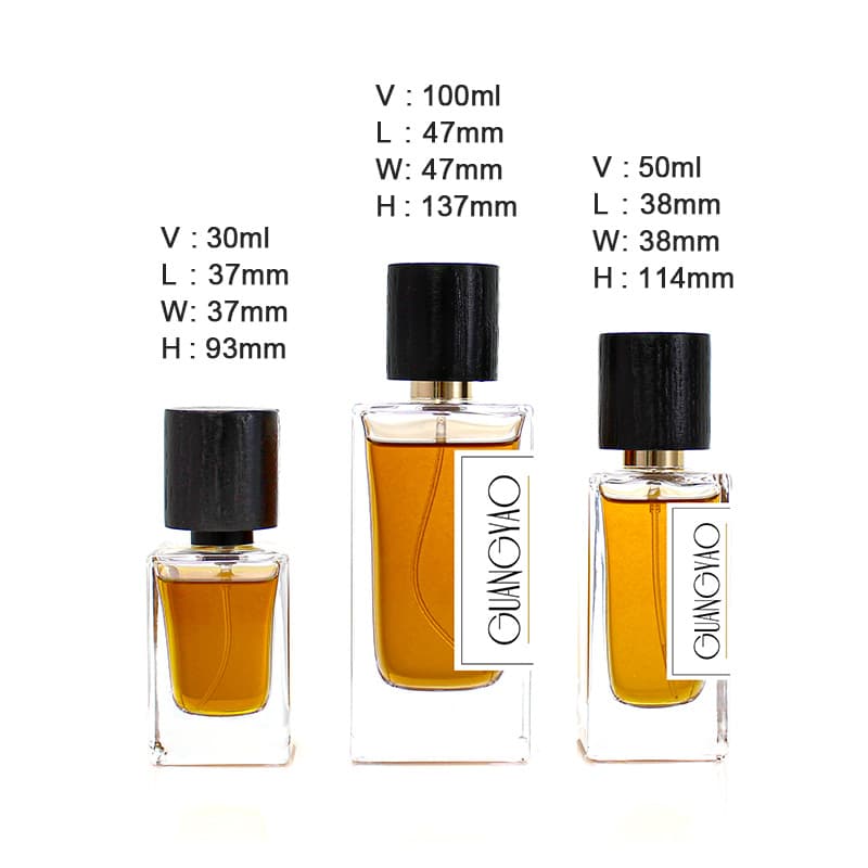 Ready supply square perfume bottle 30ml50ml100ml perfume sub-bottle wholesale transparent press spray