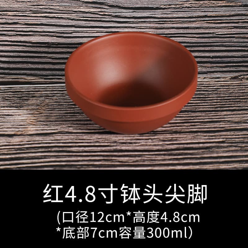 Purple Clay Steaming Bowl Ceramic Rice Bowl Shaxian Fast Food Restaurant Club Steamer Small Bowl Egg Steaming Pottery Ink Brush Plate Tableware