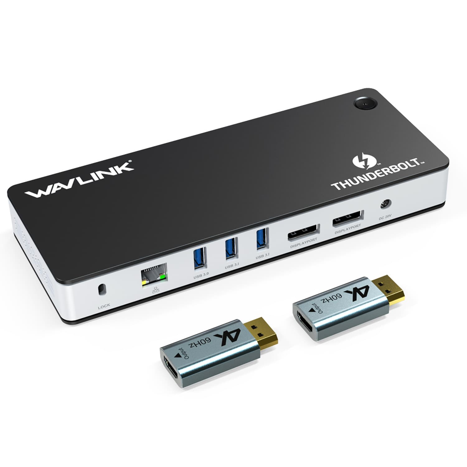 WAVLINK UTD21H 4K Dual Monitor 60W Charging 11-in-1 Thunderbolt 3 Docking Station