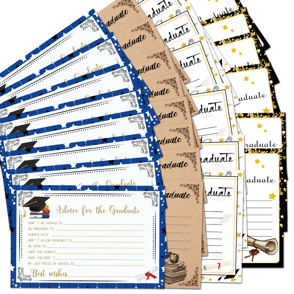 2025 Graduation Season Theme Greeting Card Double-Sided Handwritten Congratulations Postcard Advice Card for Graduates