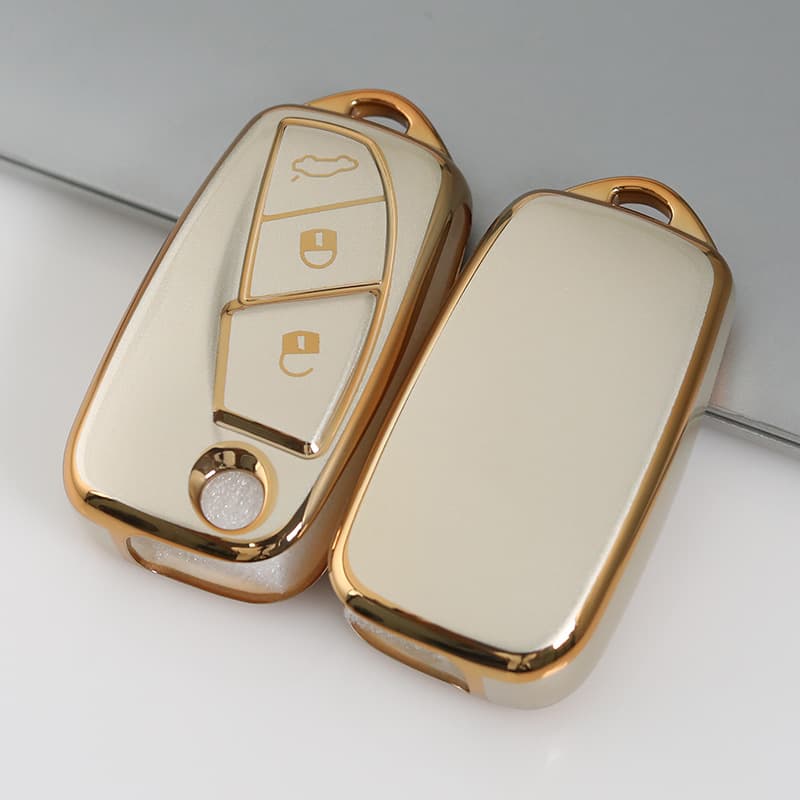 In Stock Key Case for Fiat 500 Punto Bravo Iveco Ousheng Sand Flow Car Key Cover Shell