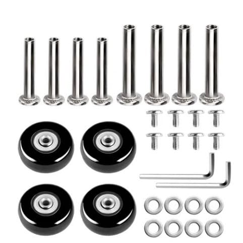 Silent luggage travel case swivel wheel repair parts and accessories.