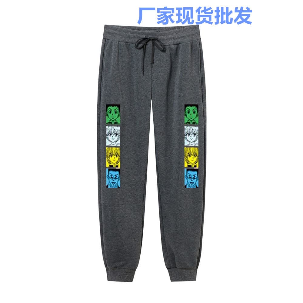 [EU/US Stock Wholesale] Japanese Anime HUNTERxHUNTER Autumn/Winter Casual Sports Fleece-Lined Sweatpants