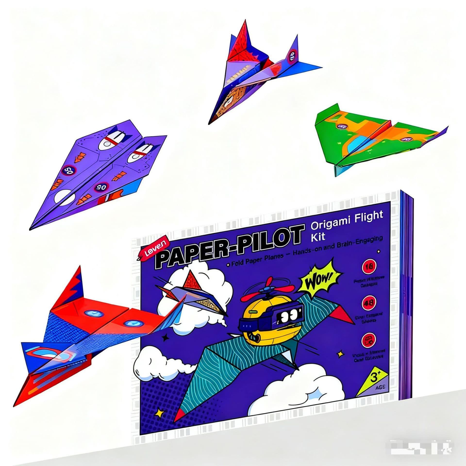 Cross-Border New Leven DIY Paper Airplane Book Origami Airplane Set Gift Box Accessories