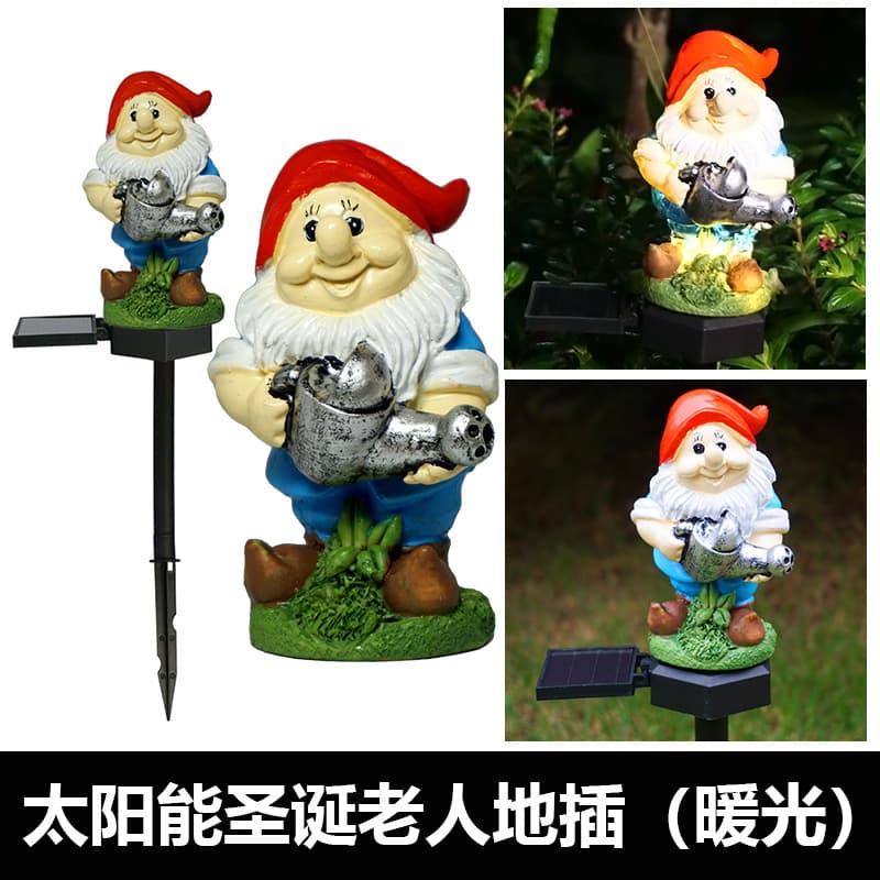 Solar Resin Craft Animal Figurine Solar Light Garden Cross-border Waterproof Animal Decorative Night Light