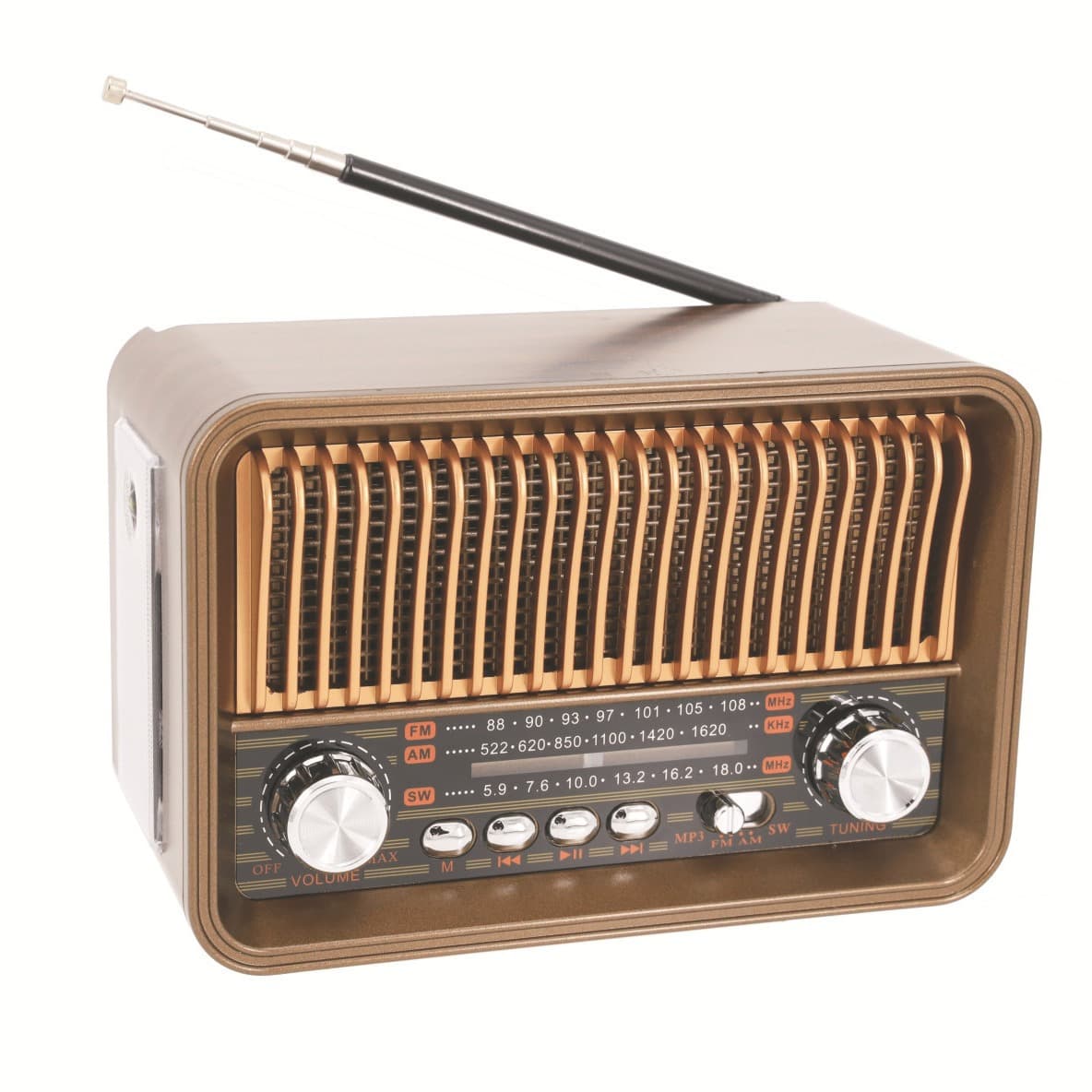 Manufacturer sells retro multi-band radio with flashlight lighting multi-function Bluetooth card MP3 playback high-end