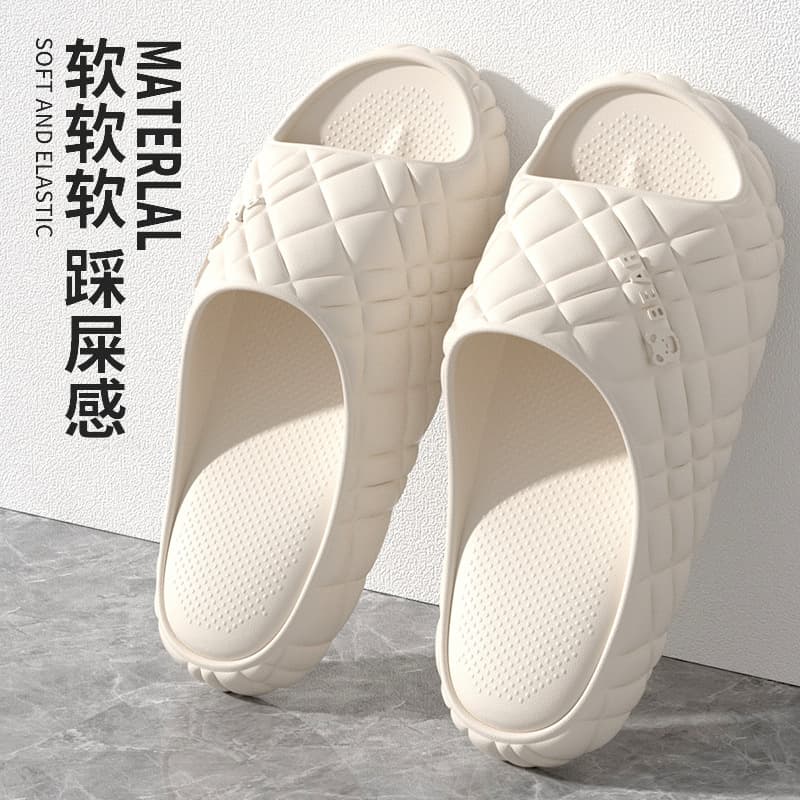 Qingchen New Summer EVA Anti-Slip Slippers for Women, Thick-Soled Bathroom Slippers for Home, Couples Style for Men
