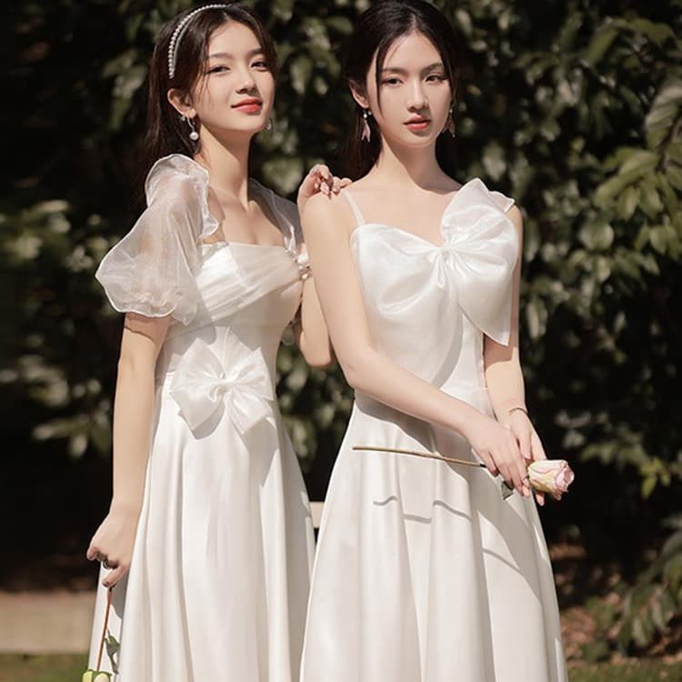 Clearance Bridesmaid Dress 2026 New Summer Sisterhood Evening Gown Petite Fit for Registry Office Elegant Daily Wear
