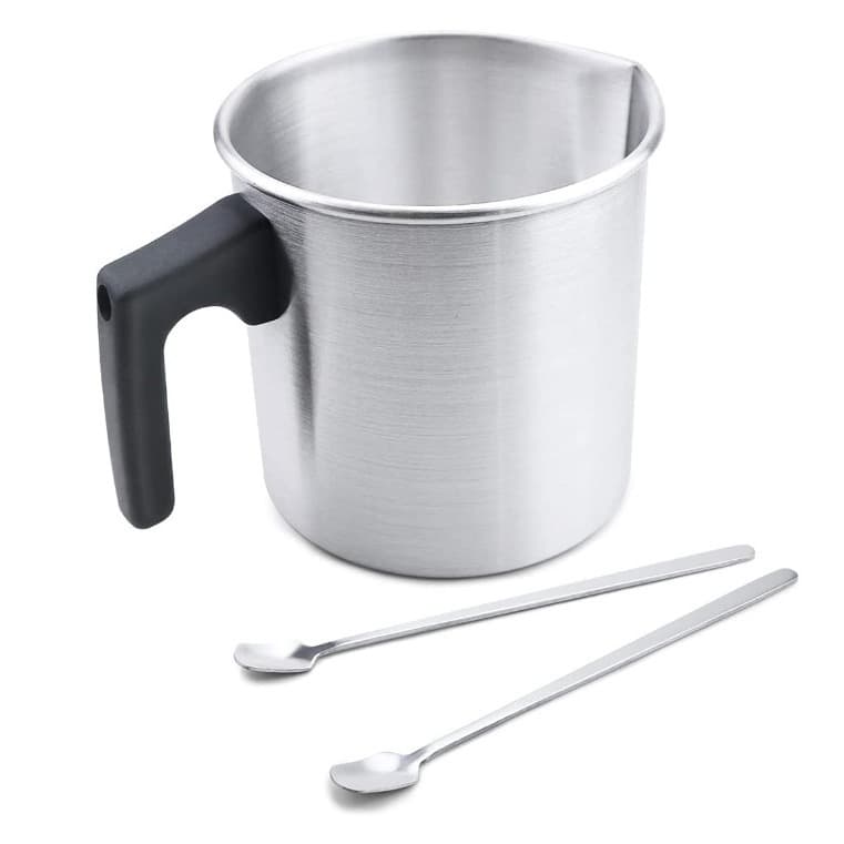 WYKOO Candle Making Pouring Pot Candle Making Kit Wax Melting Pot Wax Cup Aluminum Candle Making Pitcher