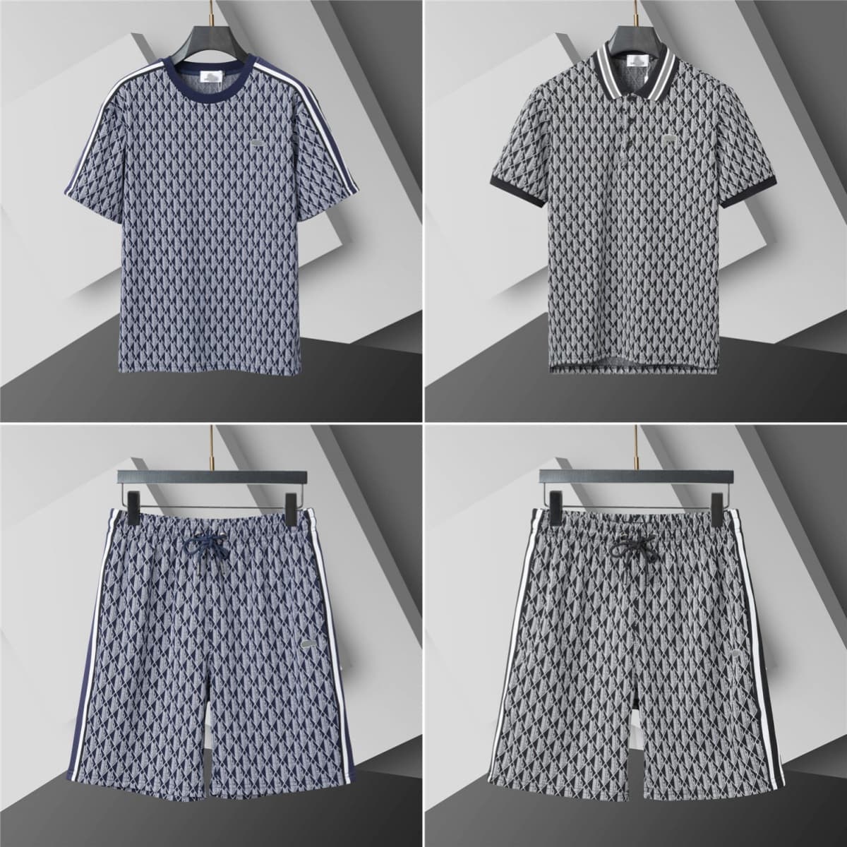 High Quality Authentic Label Fish T-Shirt Short Sleeve Top LA Men's Business Polo Shirt Summer New Style European Alternative