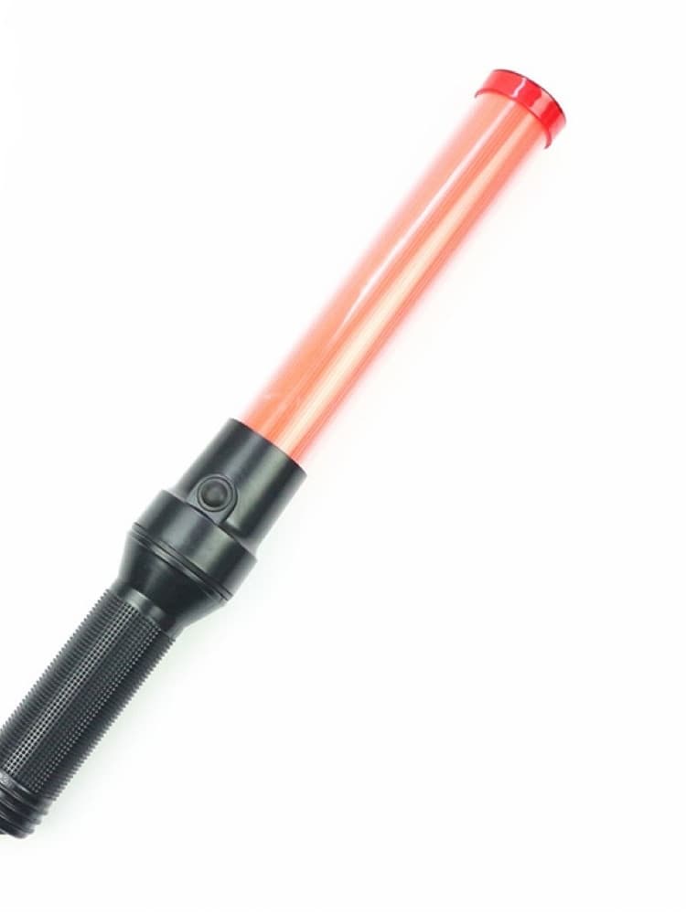 Rechargeable Handheld Parking Sign Traffic Command Reflective Indicator LED Flash Stick Stop Slow Sign Traffic Command Baton