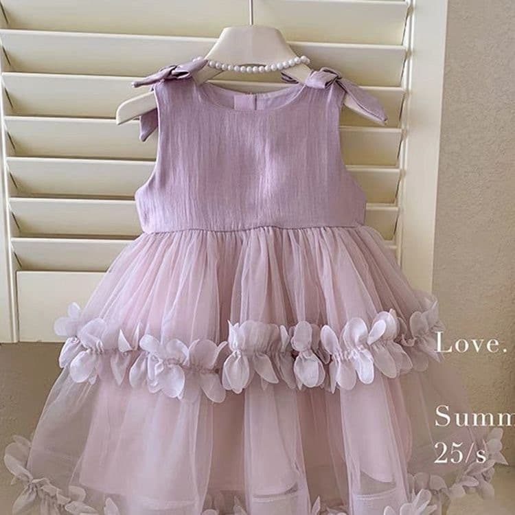 Girls Summer Dress 2025 New Children's Elegant Birthday Party Dress Baby Princess Gown