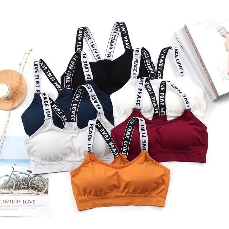 Beautiful Back Sports Bra for Women, Seamless Push-Up for Small Bust, Student Strapless Bandeau Yoga Tank Top for Outer Wear