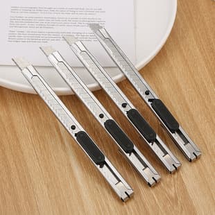 Small Stainless Steel Utility Knife Portable Replaceable Blade Office Supplies Metal Paper Cutter Student Stationery Tool Knife