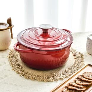 Clearance Price Limited Stock Deep Braising Mama Pot Export Enameled Cast Iron Soup Pot, Wok, No Coating Multi-Functional Pot