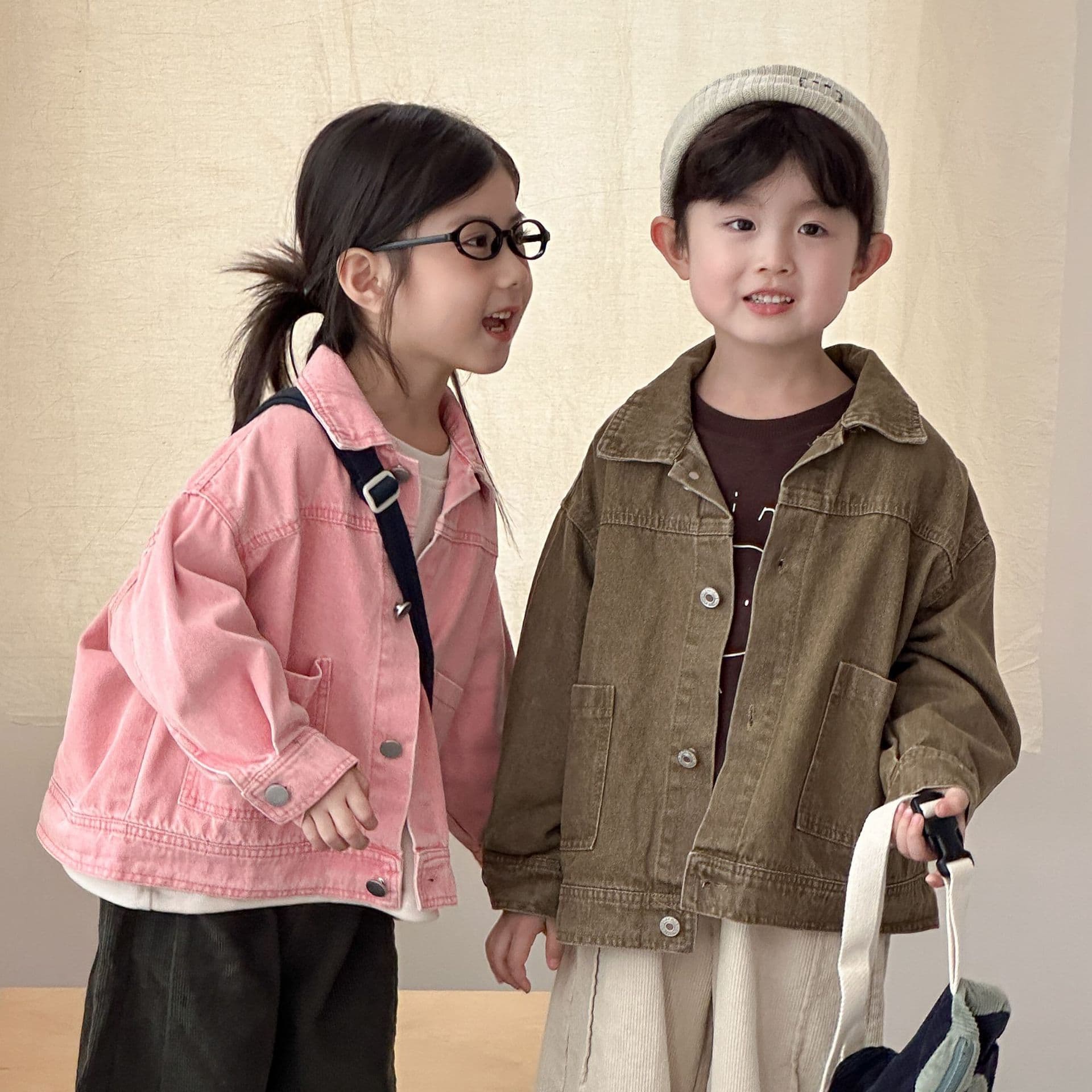 Children's Denim Jacket Spring Autumn 2026 New Loose Fit Girls Boys Jacket Baby Top
