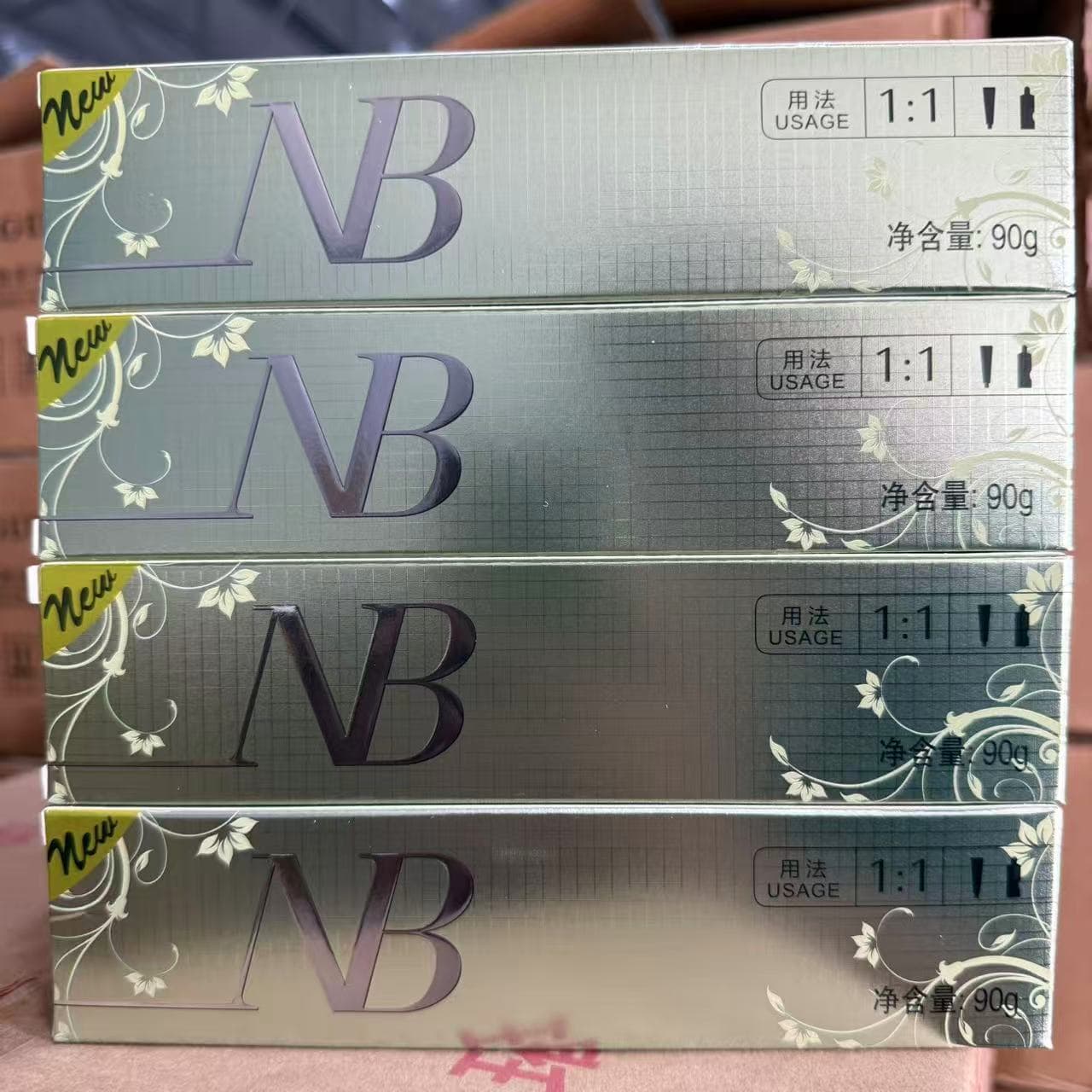 Yimeizi NB Hair Dye Ammonia-Free Odorless Single Tube Color Cream for Gray Coverage, Wholesale for Barbershops and Salons