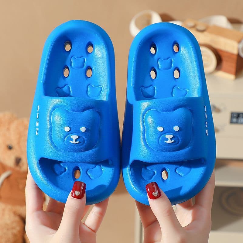 New EVA boys' slippers for bathing indoor hollow bathroom non-slip home leaking slippers for girls in dormitories