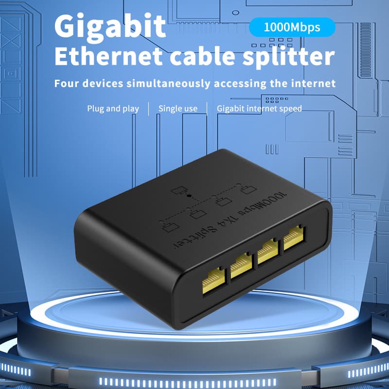 5-port Gigabit Type-C Powered Home Switch Desktop Portable Hub Cross-border Hot Seller