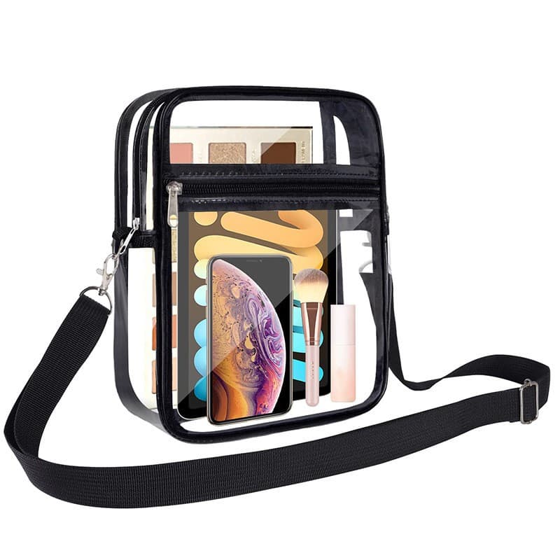 Amazon cross-border transparent PVC shoulder sling bag, stadium portable waterproof beach coin storage bag