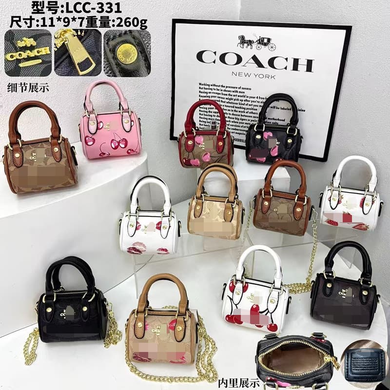 Cross-border Bag Coach Style Mini Bag Exquisite Pendant Coin Purse Versatile Shoulder Bag Printed Shoulder Crossbody Bag