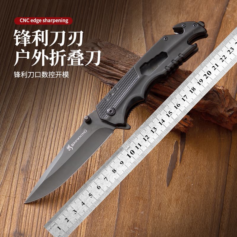 Cross-border Outdoor Folding Knife High Hardness Sharp Multi-function Knife Outdoor Camping Tool Wilderness Survival Knife