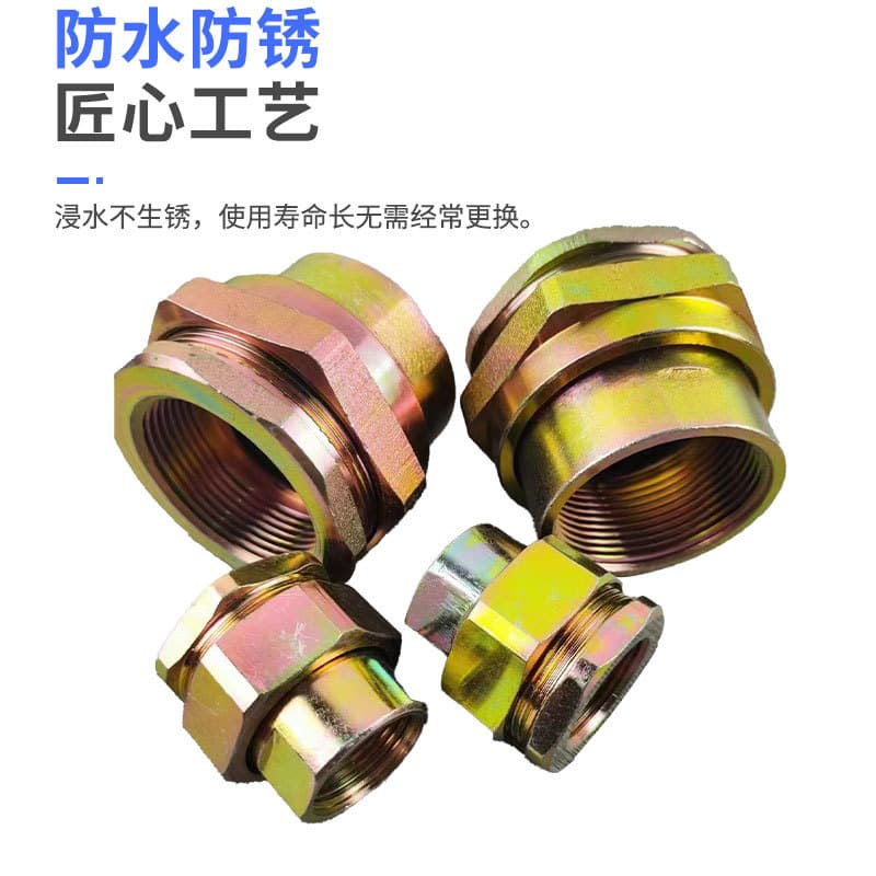 Explosion-proof union joint stainless steel carbon steel galvanized pipe joint explosion-proof cable sealing female thread male thread connector