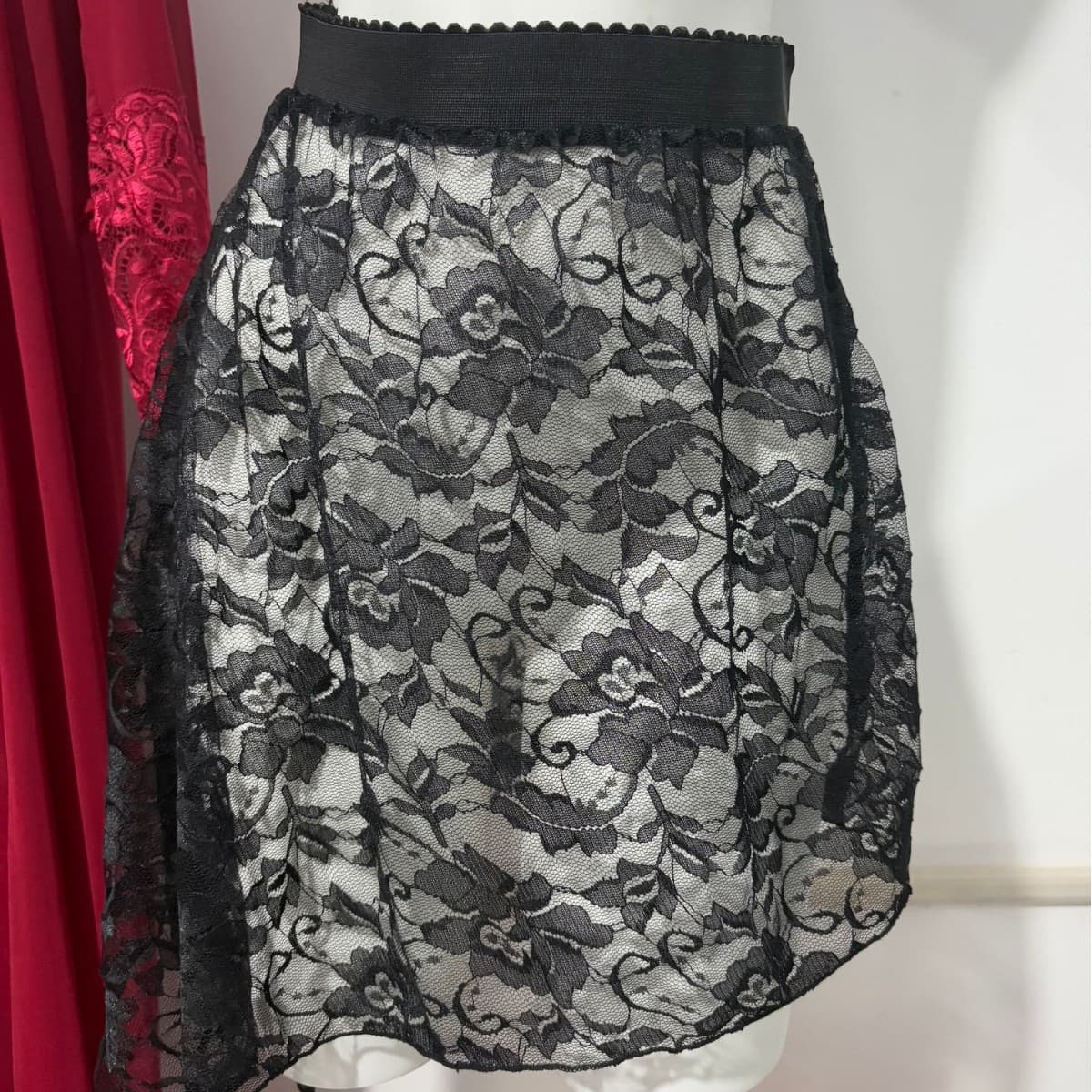 Outer Wear Half Skirt Wearable Short Style New Petticoat Single Layer Mesh Lace Long Skirt Versatile Base Short Skirt Puff Slip