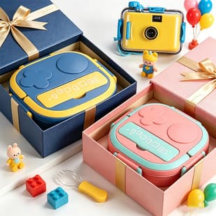 Kids Fresh-Keeping Box Small Baby Food Portion Container Portable Stainless Steel Lunch Box Sealed Insulated Cartoon