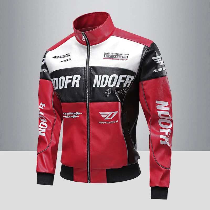 2024 American Style Leather Jacket for Men Spring Autumn New Trendy Hipster Cool High-End Casual Stand Collar Motorcycle Jacket