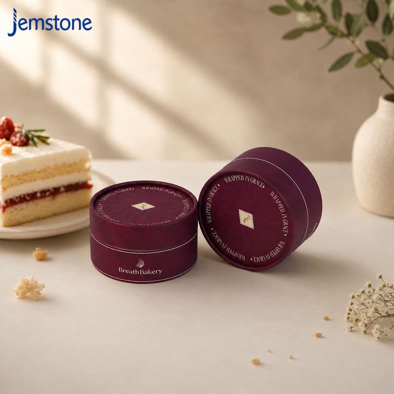 Cake Cup Cylindrical Paper Can Packaging Moisture-Proof Sealed Eco-Friendly Gift Box for Basque Cheesecake, High-Temperature Resistant and Oven-Safe