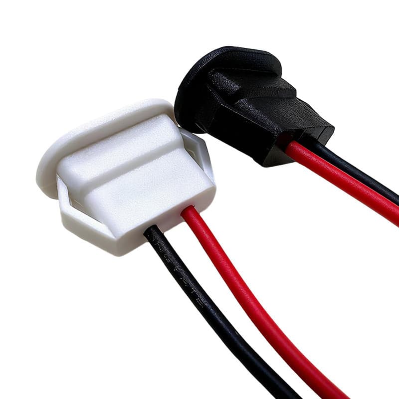 Type-C 2P Potting Female Socket Extension Cable, Portable with Wire, Waterproof Connector for New Energy Electronic Devices