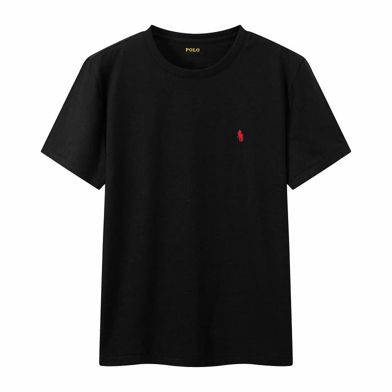 New Summer RL Paul Men's T-Shirt Short Sleeve Round Neck Embroidered Pony Logo Casual Cotton Tee