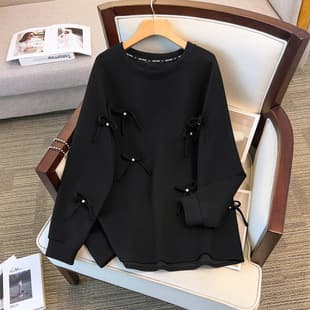 Plus Size Women's T-Shirt Sweatshirt for 300 lbs, Extra Large Bust 160/150 cm, Fashion Loose Fit Autumn Winter 666