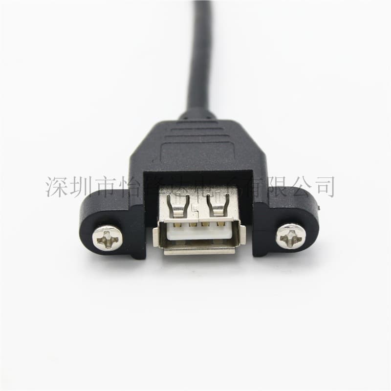 Factory direct sales USB extension cable with ears and screw holes to fix USB male to female extension cable baffle cable
