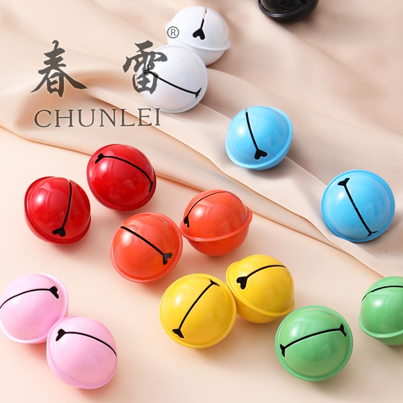 45mm color electroplated tiger's mouth bell, painted large bell, Christmas bell pendant, tiger's mouth bell, pet collar decoration