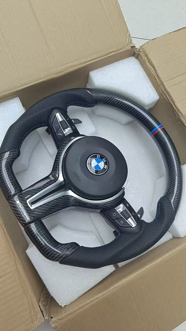 Compatible with BMW Carbon Fiber Steering Wheel for 3 Series 5 Series F30 F10 F01 F07 F25 F26 F15 F16 Steering Wheel Modification
