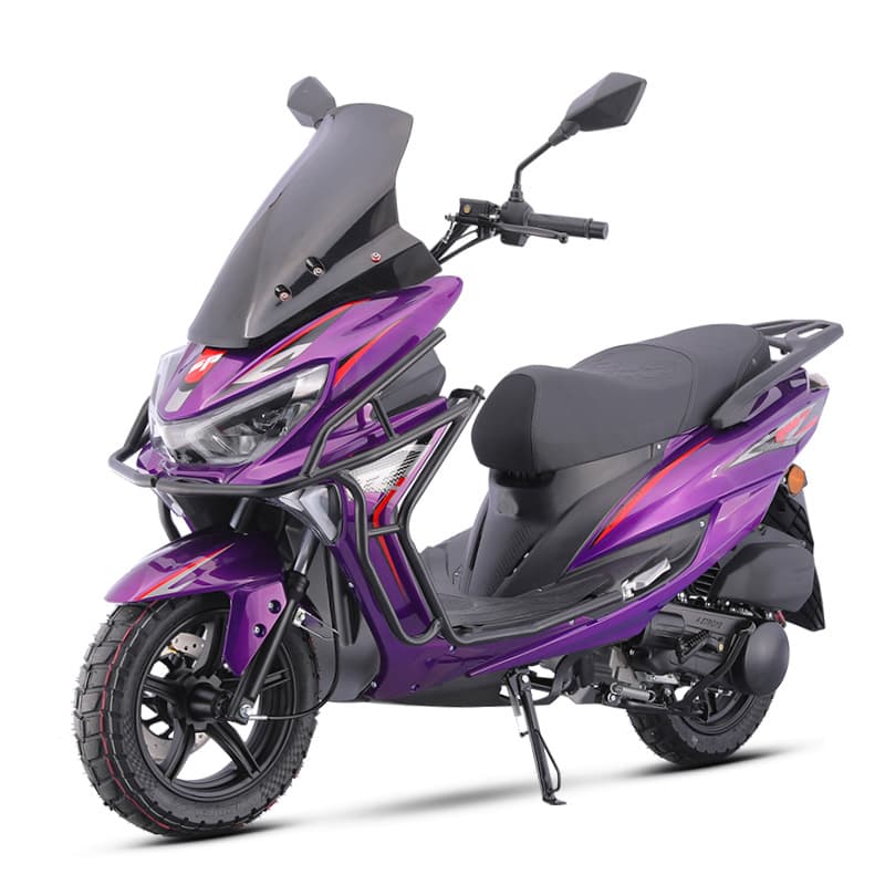 150CC Fuel Scooter Retro Off-Road Motorcycle National IV EFI Moped Complete Vehicle with License and Top Case