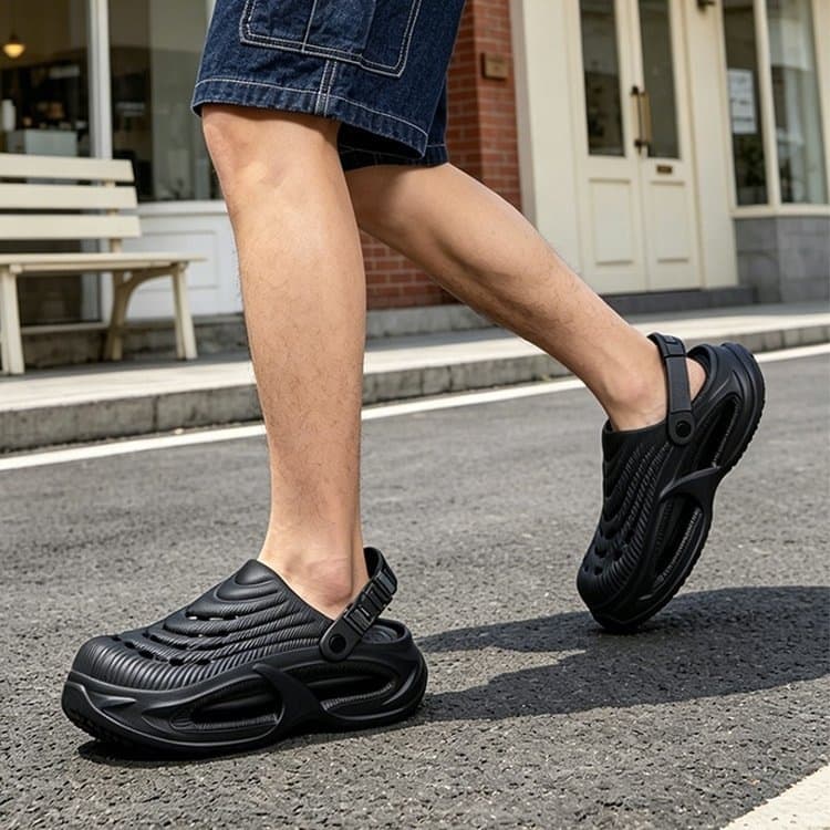Crocs Style Sandals for Men, Summer Outdoor EVA Non-Slip Casual Clog, Cloud-Like Comfort, Water Shoes for Beach and Seaside