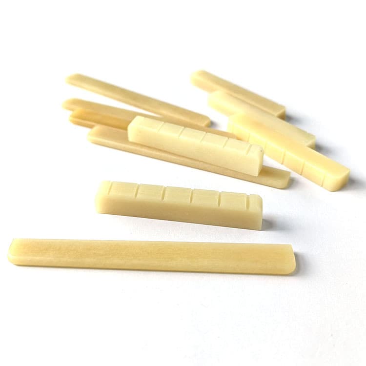 39-inch Classical Guitar Bone Nut and Saddle, Wooden Guitar Nut and Bridge, Guitar Bone Upper and Lower Nut, Musical Instrument Accessories