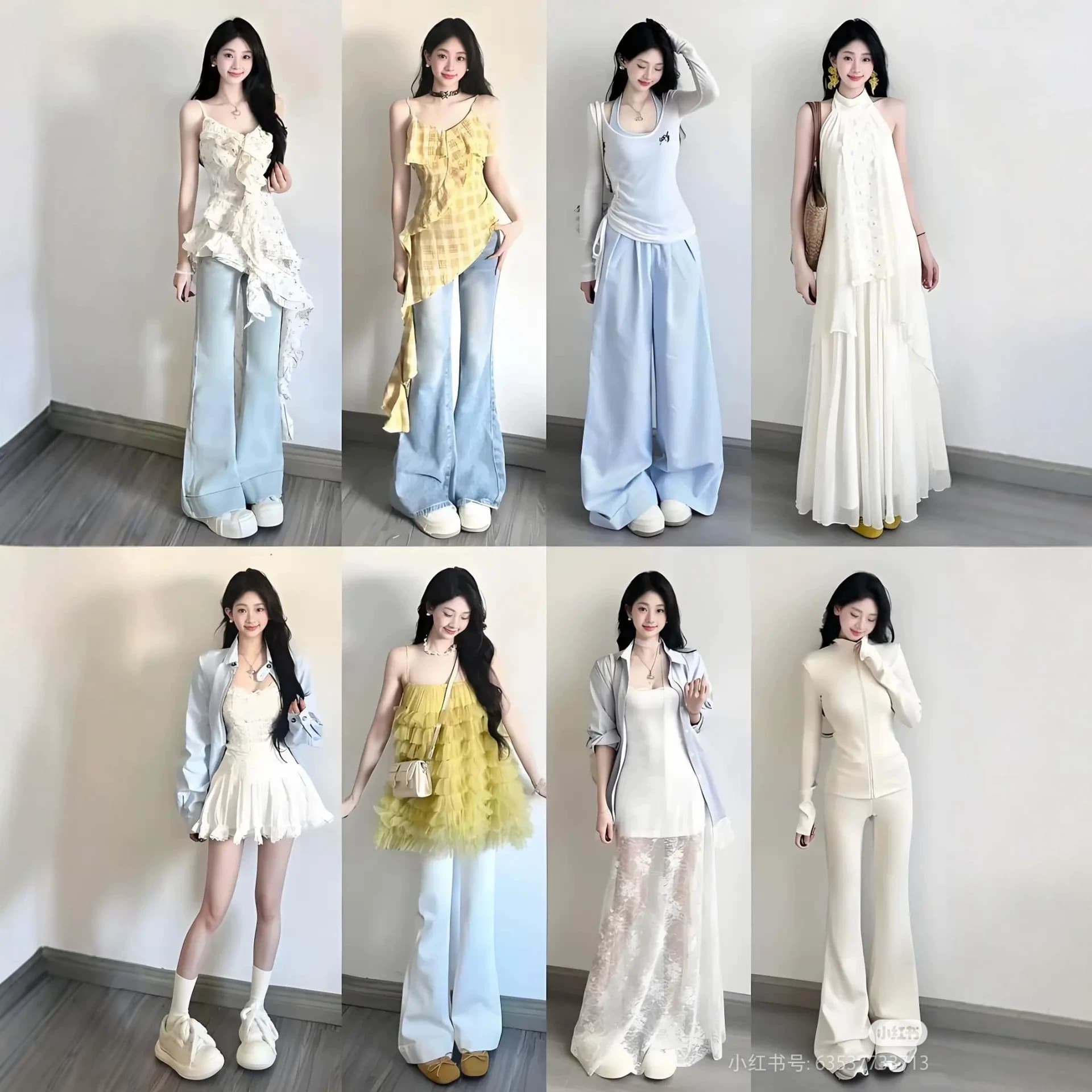 Thirteen lines of new summer brand women's tops, dresses, pants and skirts, women's miscellaneous bags, physical live broadcast stall wholesale