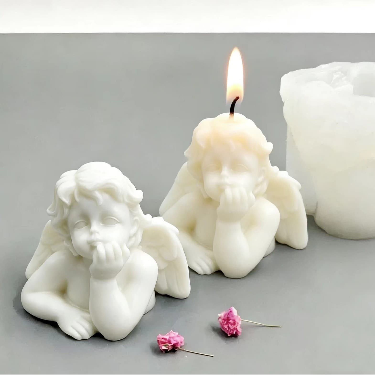 Cross-border Little Angel Scented Candle Silicone Mold DIY Resin Plaster Cake Baking Decoration Ornament Mold