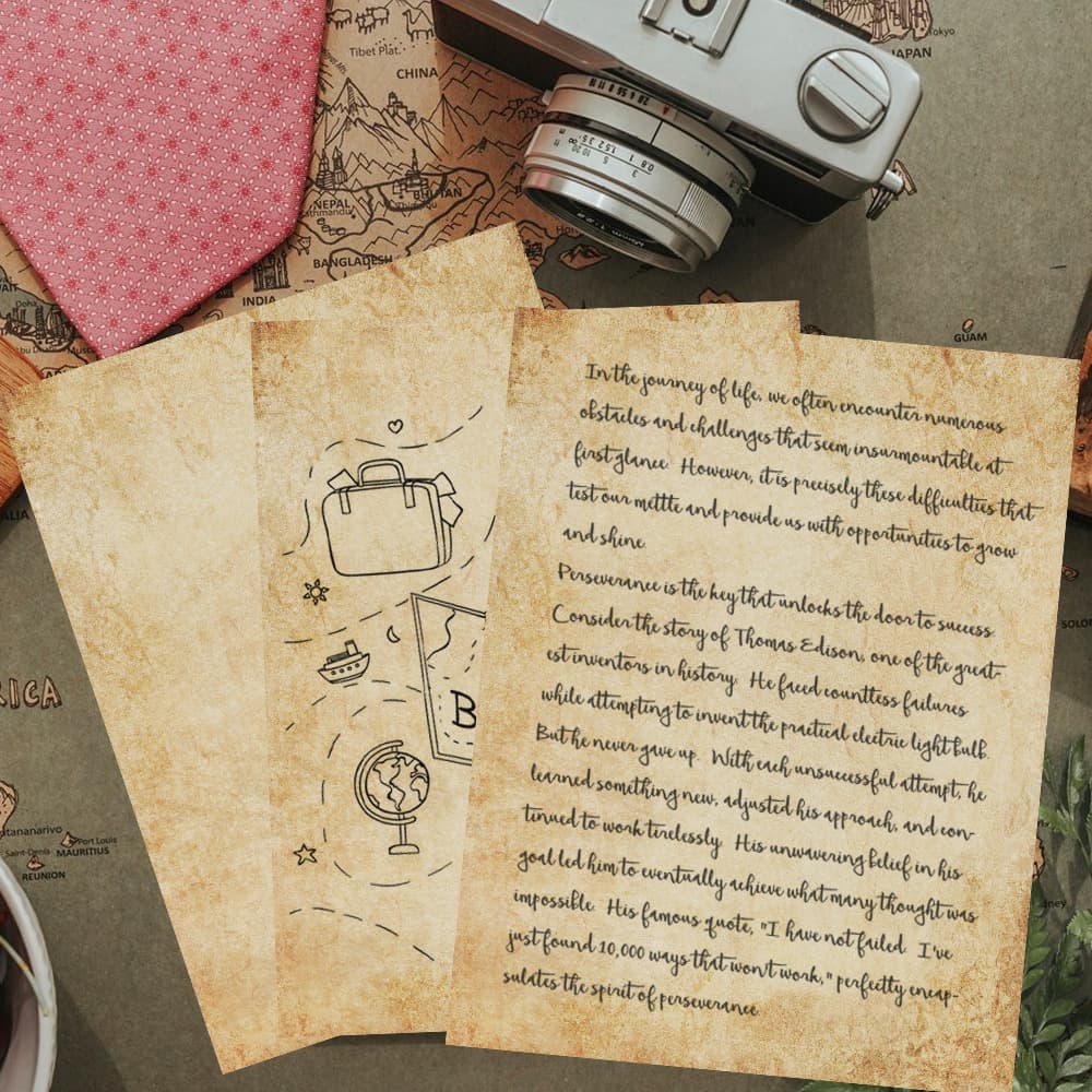 Amazon Vintage Kraft Paper Printing Paper 60 Sheets Blank A4 Double-Sided Letterhead Writing DIY Scrapbook Decorative Stationery