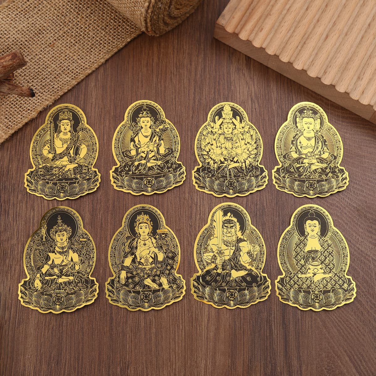 2026 Zodiac Guardian Deity Phone Sticker Auspicious Buddha Tablet Sticker Metal Sticker for Wealth