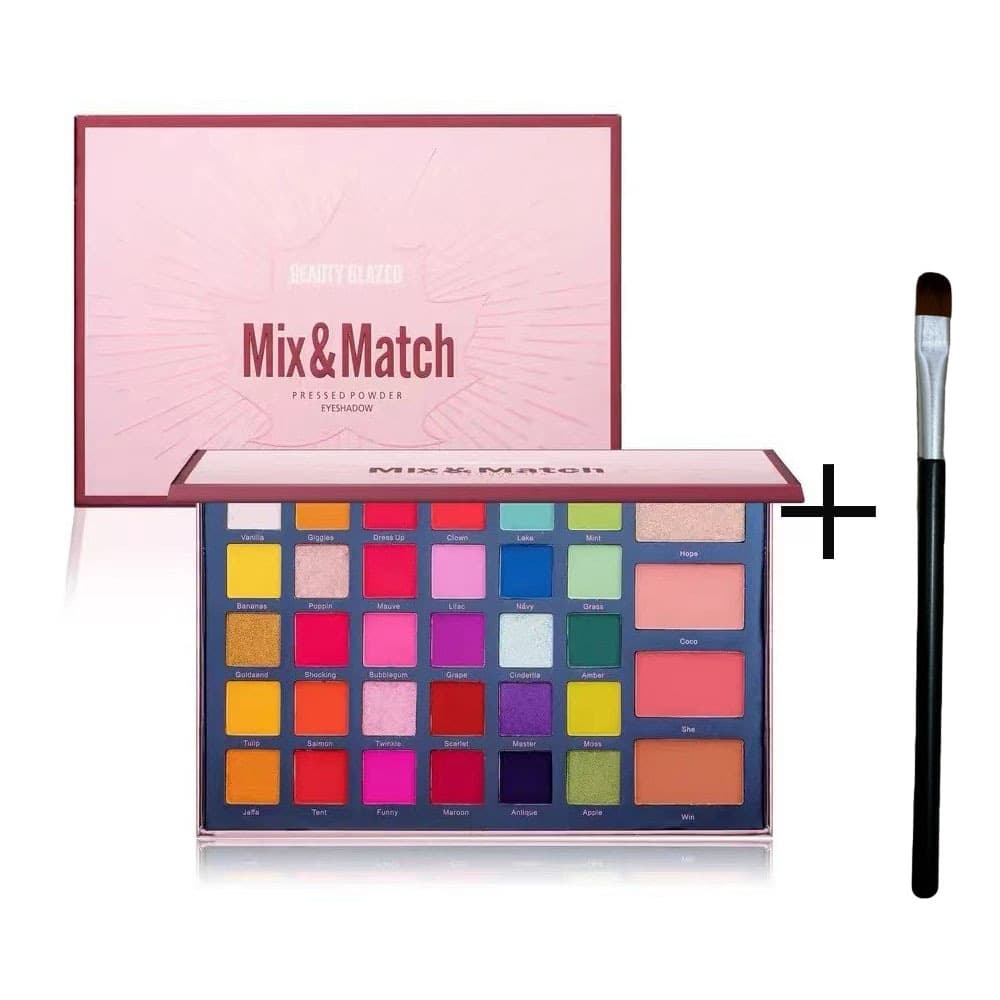 Genuine Beauty Glazed Eyeshadow Palette Collection, Professional Makeup Artist Use, Cosplay European American Student Stage Makeup