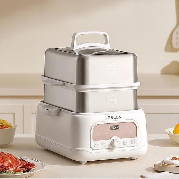 Desilong Double Layer Multifunctional Electric Steamer Home Breakfast Machine Electric Steamer Box Bank Insurance Event Business Gift