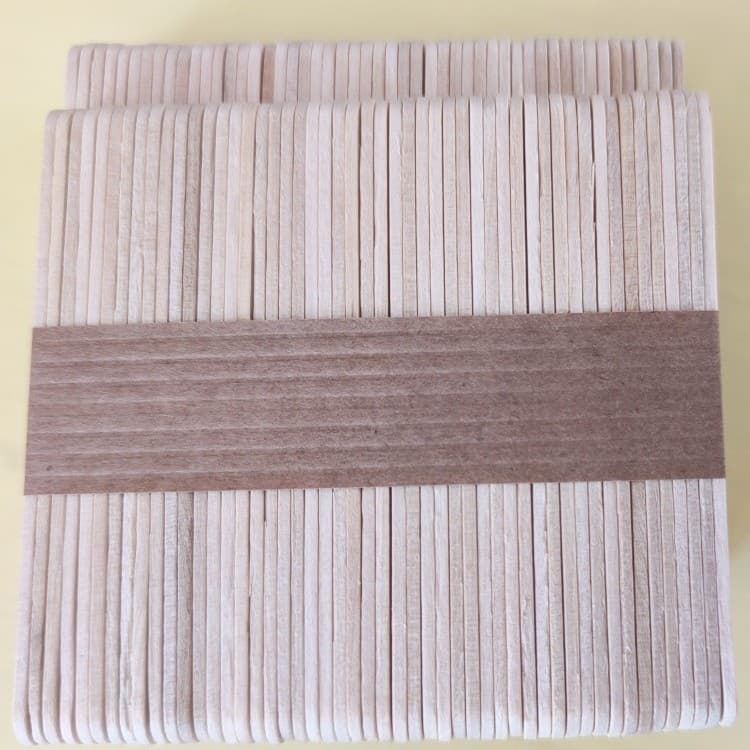 Ice Cream Sticks for DIY Models, Wooden Craft Materials, Natural Wood Color Ice Cream Sticks, Manufacturer Supply with Logo Printing